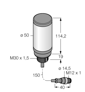 Светодиодный индикаторбашенный индикатор - CL50GXXPQP - 3010494 Turck