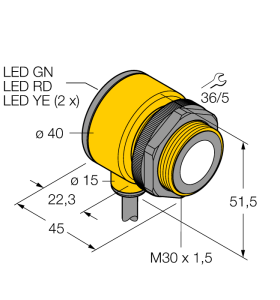Ультразвуковой датчикдиффузионный датчик - T30UXDA - 3079993 Turck 