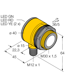 Ультразвуковой датчикдиффузионный датчик - T30UXDAQ8 - 3079995 Turck 