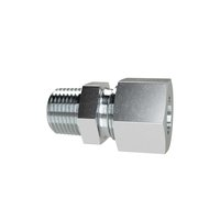 Riegler 159495 Прямой ввинчиваемый фитинг, M8вн., внешний диаметр трубы O4, оцинкованная сталь GEM84SLST