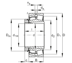 Самоустанавливающийся роликоподшипник 23148-E1-K + H3148X