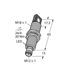 Ультразвуковой датчикдиффузионный датчик - RU100U-M18MS-LFX-H1151 Turck 